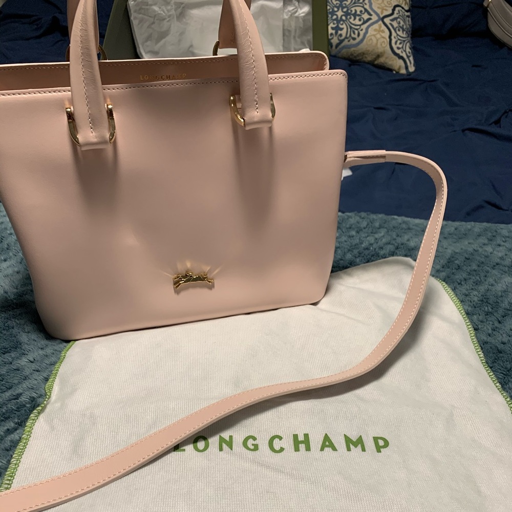 Longchamp satchel light pink